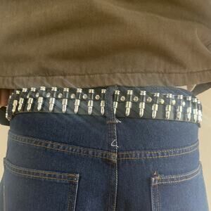 Bullet Utility Black Tactical Belt – Military Style, Unisex, Adjustable, New